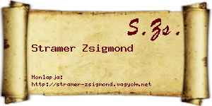 Stramer Zsigmond névjegykártya